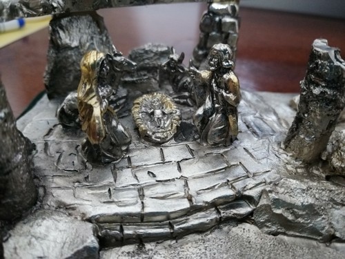 Presepe tutto argento fatto - presepe,