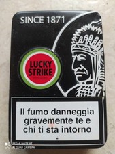 LUCKY STRIKE SCATOLA IN LATTA SIGARETTE VUOTA