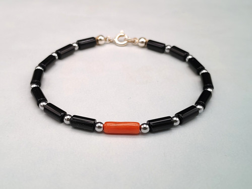 Bracciale uomo donna onice
