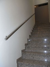 Corrimano in acciaio inox quadrato 40 x 40 mm per protezione scala e sicurezza