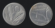 10 LIRE 1975 SPIGHE E ARATRO -