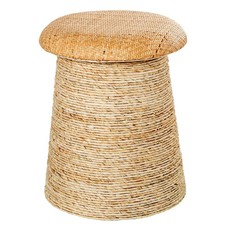 DRW Sgabello rotondo in rattan