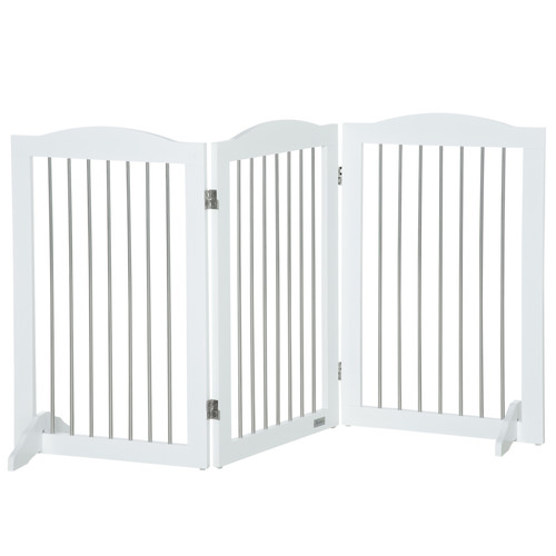 Dog gate foldable white - dog, &