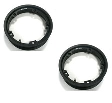 NUOVA COPPIA CERCHI TUBELESS VERSIONE MARGHERITA NERO OPACO PER VESPA 3.00-10