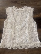 Adiva Women's Ivory Crochet