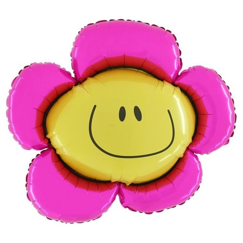 Palloncino fiore rosa cm - palloncino,