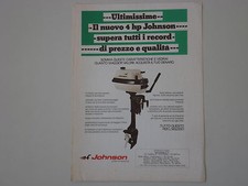 advertising Pubblicità 1971 MOTORE FUORIBORDO JOHNSON 4 HP