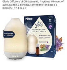 1 GLADE Diffusore elettrico con luce Aromatherapy Fragranza Moment of Zen