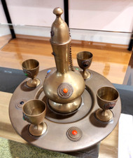 Set da té in metallo dorato