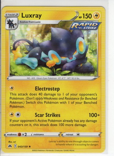 Luxray crown zenith set rara - zenith,