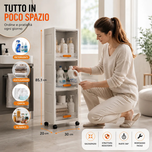Armadio slim salvaspazio con - armadio,