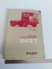 catalogo ricambi solo meccanica originale 1964 Fiat 643T 643 T