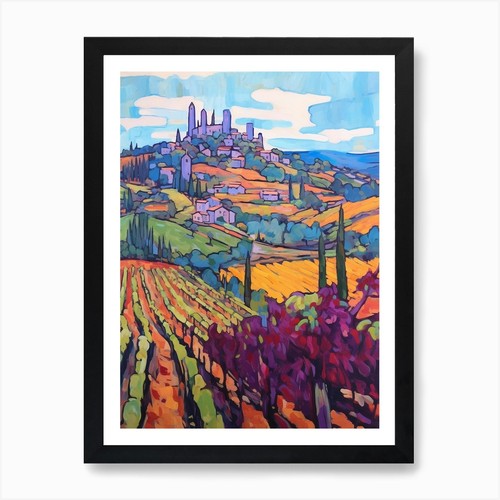 Quadro san gimignano italia - gimignano,