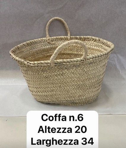 Borsa coffa donna paglia - paglia, h