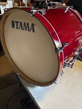 tama superstar classic 22 diametro x 18 acero batteria basso granato corteccia di pizzo pino