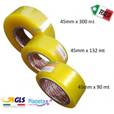 Scotch imballaggio Nastro Adesivo Imballo trasparente 45mm x 90/132/300 mt metri