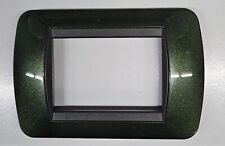 Bticino L4803VT placca 3 moduli living international verde metallizzato