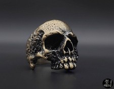 Anello XXL teschio oro nero