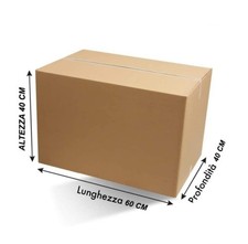5 Cartone Scatole Per Imballaggio Spedizione Traslochi 60x40x40 Cm