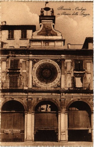 Cpa brescia orologio piazza - cpa,