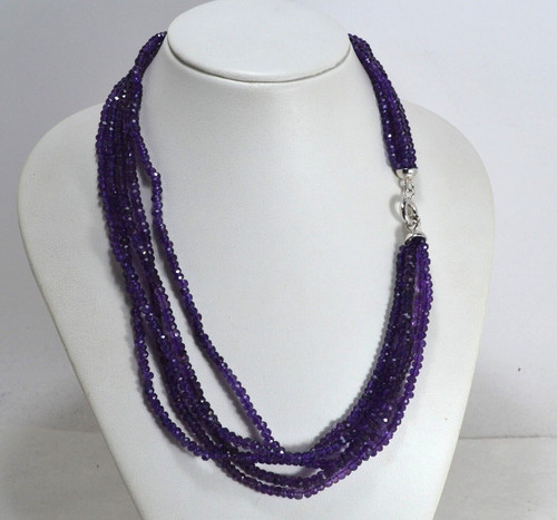 Collana ametista rondelle - collana,