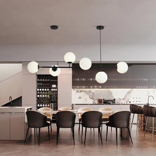 Lampadario moderno nero - , 6