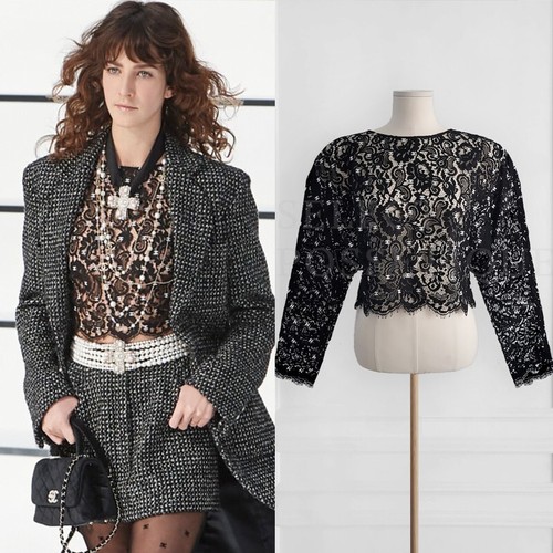 Camicia crop pizzo con logo - camicia,
