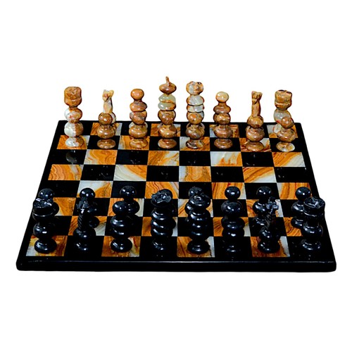 Scacchiera marmo nero onice - nero,