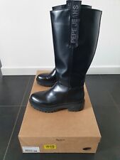 Scarpe Stivali PEPE JEANS Donna NERO Pelle Tessuto PLS 50461 999 misura 38