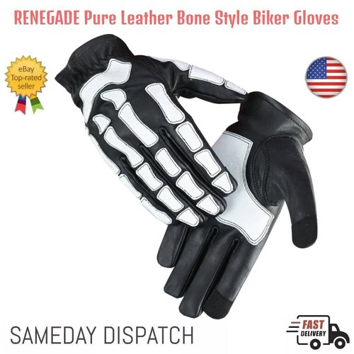 Guanti osso scheletro biker - guanti,