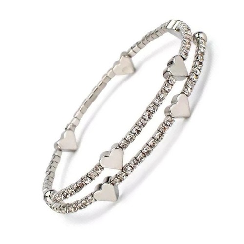 Bracciale tennis cuori donna - cuori,