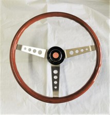 F.I.V. 38CM Wood Steering wheel + hub FIAT 500 and 600 volante legno auto epoca