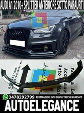 0079 AUDI A1 2010-2015 LAMA SOTTO PARAURTI ANTERIORE ABS / PLASTIC NERO SPLITTER