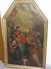 Dipinto Sacro "Santa Maria Con Bambino E Santo" Probabilmente Intorno Al 1760!