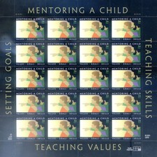 USA. Aiuto Bambini 2002. Mini lenzuolo.