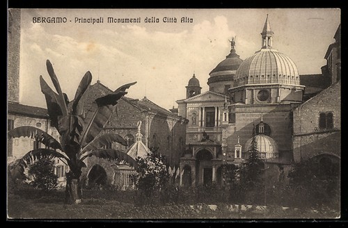 Cartolina bergamo principali - cartolina, bergamo,