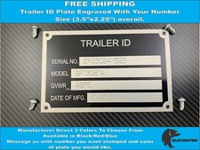 TRAILER ID TAG PLATE DATA