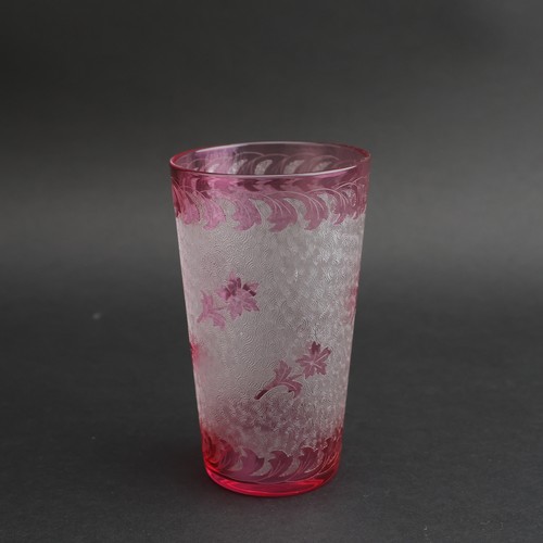 Bicchiere piccolo vaso rosa - o,