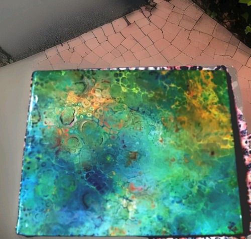 Quadro acrilico pour - acrilico, jennie