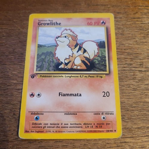 Growlithe prima edizione - growlithe,