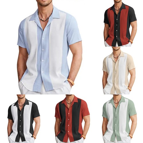 Top camicia uomo casual collo - top,