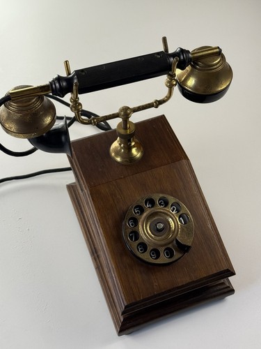 Telefono antico legno - antico, e