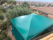 GAZEBO IN ACCIAIO ZINCATO PROFESSIONALE 3X3 - 4X4 - 5X5 MT TELO IN PVC COLORATO