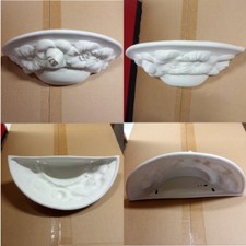 COPPIA N° 2 DI APPLIQUE LAMPADA DA PARETE IN CERAMICA CM.41  ARREDO NO GESSO