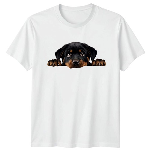 Shirt peeking rottweiler - t-shirt,
