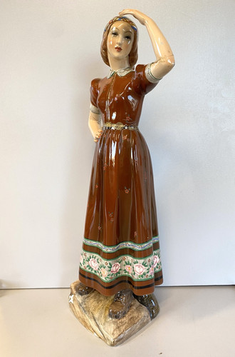 Statuina ceramica policroma - ceramica,