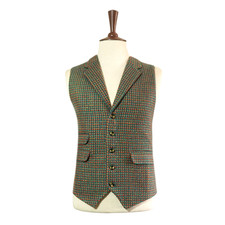 Gilet uomo 46R tweed lana