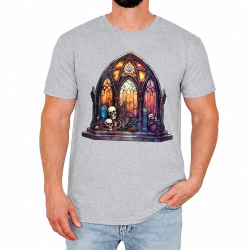 Shirt uomo gothic skull - t-shirt,