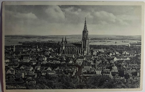 Cartolina ulm danubio panorama - cartolina,