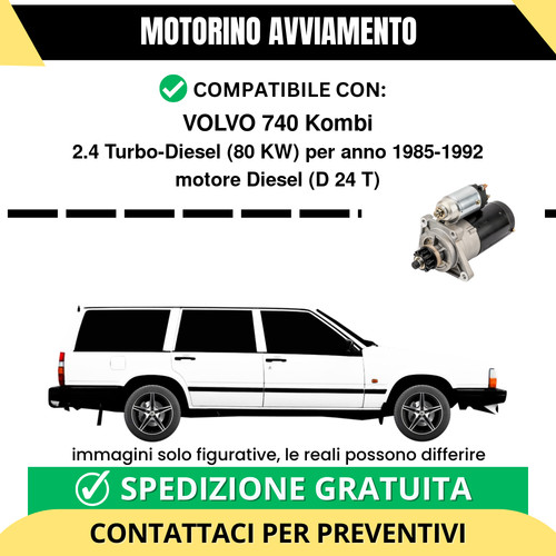 Motorino avviamento volvo 740 - avviamento,